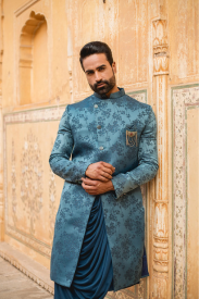 Dark Blue Indo Western