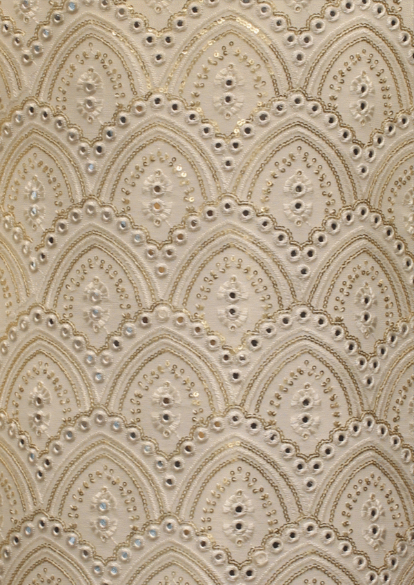 Regal Cream Embroidered Indo-Western Sherwani with Layered Detailing - Image 3