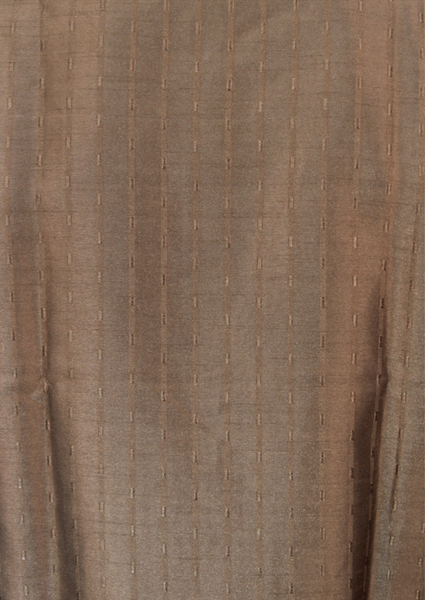 Men’s Classic Chocolate Brown Silk Kurta with Subtle Embroidery - Image 4