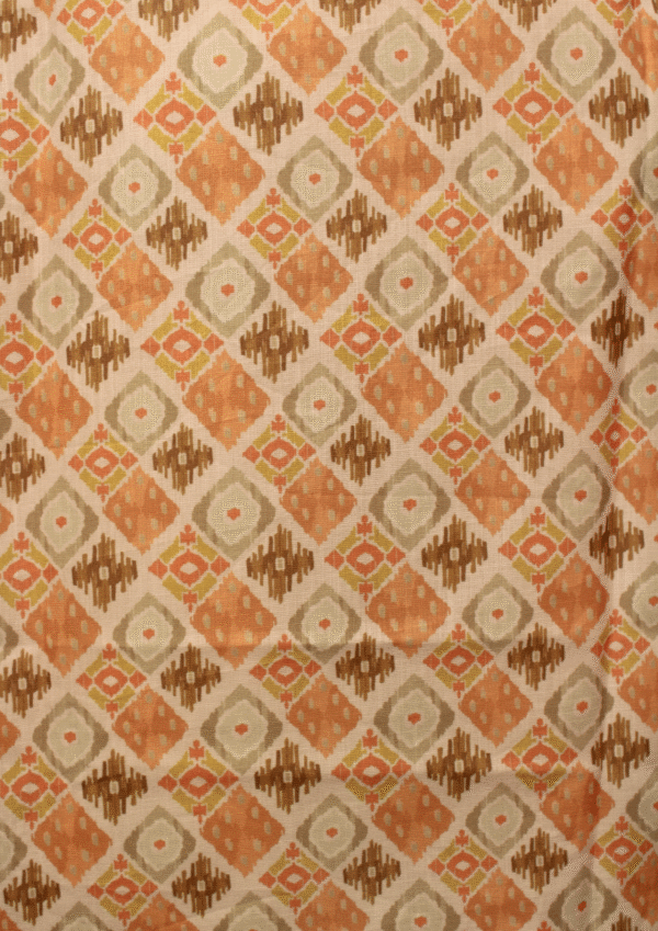 Men’s Peach & Beige Printed Festive Kurta - Image 4