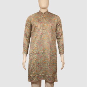 Multicolor Paisley Printed Silk Kurta for Men – Festive Edition