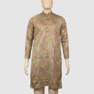 Multicolor Paisley Printed Silk Kurta for Men – Festive Edition