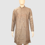 Men’s Beige Mirror Work Designer Kurta