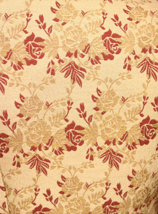 Beige Floral Open-Front Jodhpuri Jacket with Rose Motif - Image 4