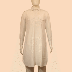 Classic White Pathani Kurta Pajama Set – Timeless Ethnic Elegance